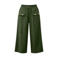 thumbnail image 6 of Levmjia Women High Waisted Wide Leg Pants Casual Drawstring Elastic Waist Side Pocket Loose Fit Pants for Women Daily Wear, 6 of 6