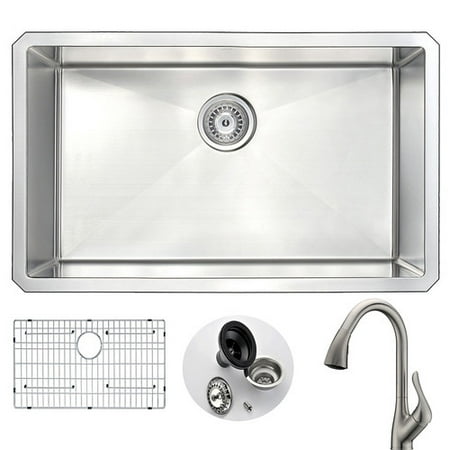 Anzzi Vanguard 30 L X 18 W Single Bowl Undermount Kitchen Sink This On Opens A Dialog That Displays Additional Images For With The Option To Zoom In Or Out