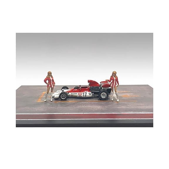 "Race Day" Two Diecast Figures Set #6 for 1/43 Scale Models by American Diorama