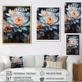 thumbnail image 4 of Designart "Dance Of Beautiful Rainy Lotus I" Lotus Floater Framed Canvas Wall Art, 4 of 5