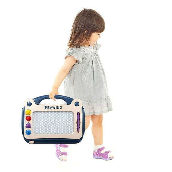 Magnetic Drawing Board, Kids Sketch Pad, Educational Magnetic Doodle Toy for Toddlers and Preschoolers, Lightweight Portable Artboard with Colorful Drawing Areas and Magnetic Pen