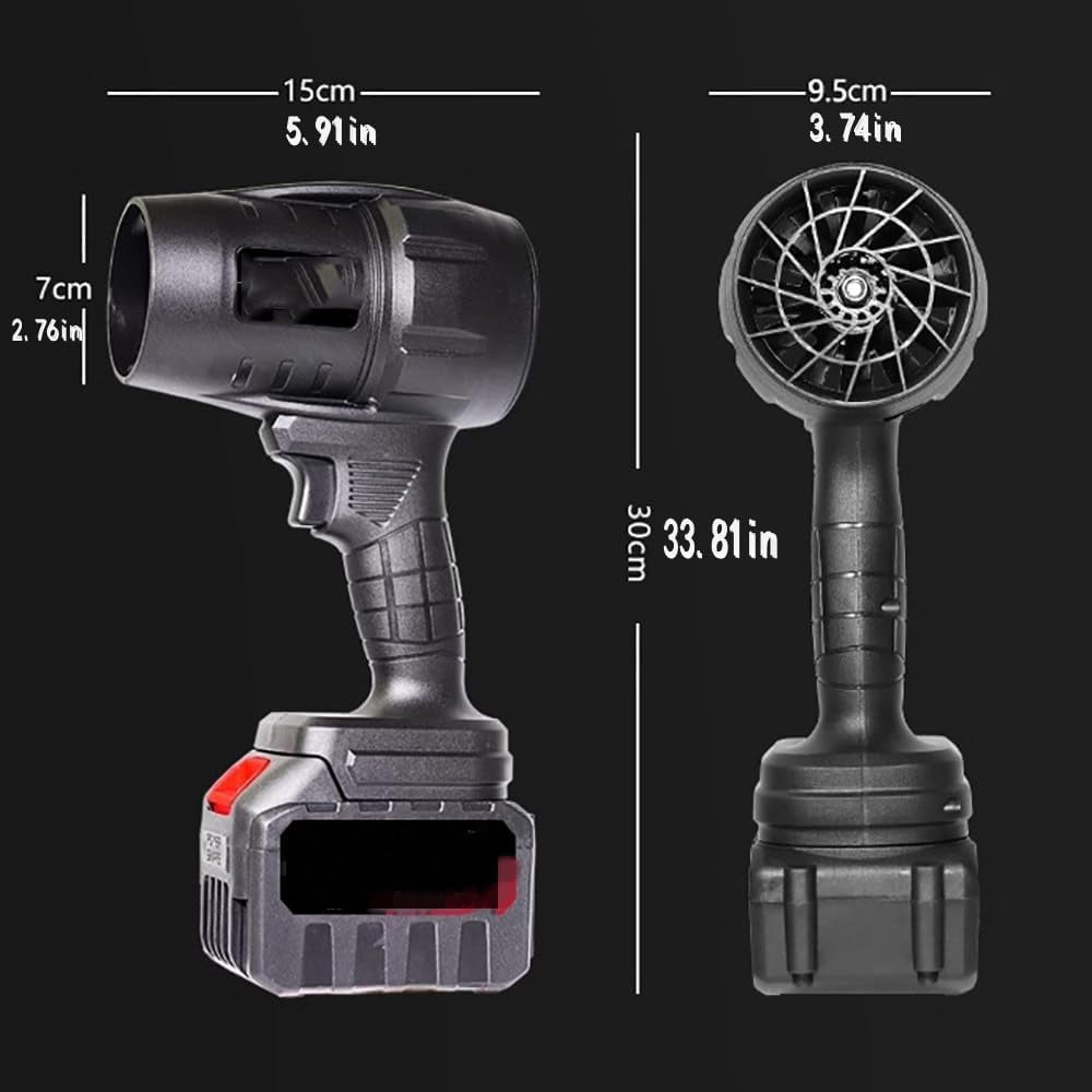 Electric Cordless Leaf Blower - 300000RPM Handheld Leaf Blower with Battery and Charger for Patio Cleaning, Lawn Care, Blowing Leaves and Dust