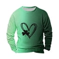 thumbnail image 2 of Ceisia men's Loose Fit Crew Neck Long Sleeve Waffle Knit Top for Holiday Casual Wear Green L Gifts, 2 of 3