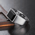 thumbnail image 3 of Anillo de acero de titanio para hombre con personalidad simple, joyería europea y americana, 3 of 4