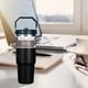 thumbnail image 5 of Vaso Frasco térmico de 900 ML a prueba de fugas con taza aislada con asa para automóvil doméstico (negro) Ndcxsfigh Libre de BPA, 5 of 9