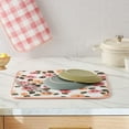 thumbnail image 2 of FRESHMINT Printed Dish Drying Mats for Kitchen Counter 2 Pack Absorbent Reversible Drying Mats Microfiber Kitchen Countertop Protector Dishes Drying Pad Extra Large 18"x16" Dish Mat (Floral), 2 of 8