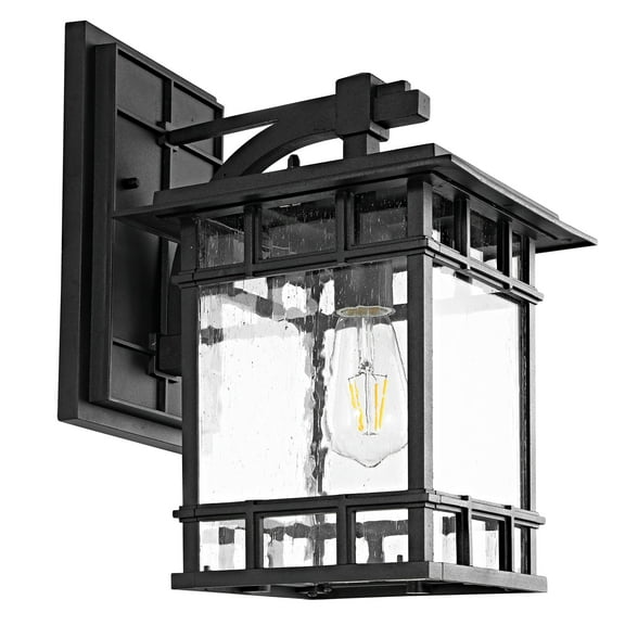 SAFAVIEH Rolran Electric Outdoor Wall Lantern, Black