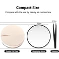 thumbnail image 3 of Kaleduo 40X Magnifying Makeup Mirror with Suction Cups & Tweezers, 3.5 Inch Black Magnified Mirror for Precision Skincare & Tweezing, 3 of 6