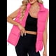 thumbnail image 2 of Chaleco Acolchado para Mujer, Abrigos de Abrigo, Chaquetas y Abrigos con Bolsillos. Rosa Roja XL, 2 of 8