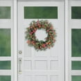 thumbnail image 2 of CC Christmas Decor 30" Green and Red Puleo International Artificial Daisy Floral Spring Wreath, 2 of 3