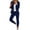 Navy, variant on Vmvidoty Women's Long Sleeve Solid Suit Pants Casual Elegant Business Suit Sets Professional Blazer Pantsuits Set Work Office