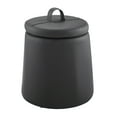 thumbnail image 4 of Linon Farman Round Faux Leather Storage Ottoman, Gray, 4 of 8