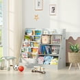 thumbnail image 5 of 4-Tier Kids Bookshelf and Toy Storage, Book Shelf for Kids Rooms, Wooden bookcase for Toddler Children in Nursery Playroom Living Room - Idea Gifts for Boys and Girls (Wood Color), 5 of 7