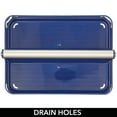 thumbnail image 3 of mDesign Plastic Shower Caddy Storage Organizer Utility Tote - Navy Blue/Satin, 3 of 6