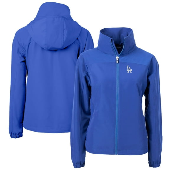 Women's Cutter & Buck  Blue Los Angeles Dodgers Charter Eco Recycled Full-Zip Jacket