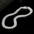 thumbnail image 5 of Cuban Link Chain Mens Iced Out Miami Cuban Necklace Silver/Gold Bling Diamond Hip Hop Jewelry for Women, 5 of 5