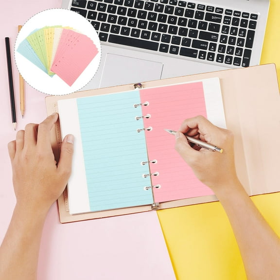MLINS  50 Pages Notepad with Holes for Binder Loose Leaf Paper