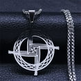 thumbnail image 5 of Fashionable and Creative St. Brigid's Cross Medal 14K White Gold Pendant Necklace for Men and Women, Casual and Versatile, 5 of 5