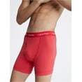 thumbnail image 3 of Calvin Klein Men's Cotton Stretch 3-Pack Boxer Brief; Color: Red, Black, Brown; Size: Medium, 3 of 4