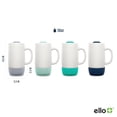 thumbnail image 3 of Taza de viaje de cerámica Ello Jane 530 ml con asa y tapa, color gris, 3 of 6