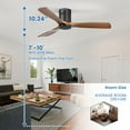 thumbnail image 3 of Sofucor 52" Flush Mount Ceiling Fan with Remote Control, Modern, 3 Blades, 3 of 7