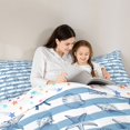 thumbnail image 5 of Manfei Stripe Seashell Bow 7 Pieces Full Size Bedding Sets,Conch Starfish Nautical Full Size Bed in a Bag,Colorful Stars Reversible, 5 of 7