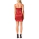 thumbnail image 3 of Vestido V de Cuello en V Inspire Chic para Mujer con Tirantes de Cadena Sin Mangas Corto Rojo M, 3 of 6