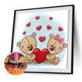 thumbnail image 1 of Cuadros Decorativos DIY cuadrado diamante pintura dibujos animados oso resina completo taladro rhinestone Likrtyny embutido en tela, 1 of 9