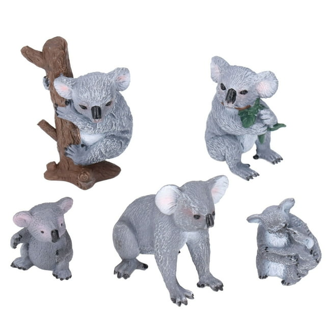 Modelo Koala, 5 piezas Figura de la familia Koala Figura de koala Juguete Modelo Koala Calidad de juguete en la que puede confiar
