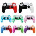 thumbnail image 3 of Anti-Slip Silicone Protective Joystick Cover Compatible with PlayStation 5 Controller - Durable Grip Skin Case Gamepad Accessories-Blue Red, 3 of 4