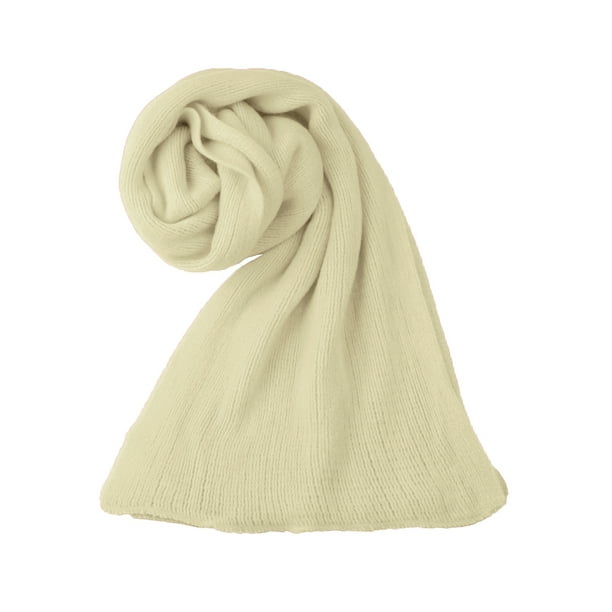 BUFANDA CHIC para Mujeres Estilo Tejido Larga Rectangular Cálida Bufanda de Invierno Beige 180x30cm/71x12"
