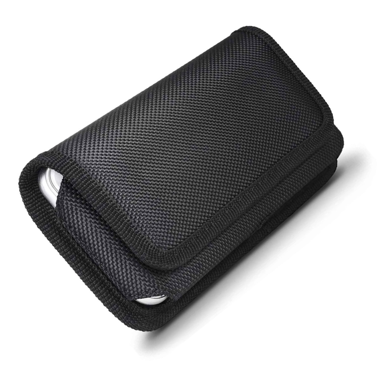 6.5" Horizontal Magnetic Nylon Cell Phone Belt Clip Pouch