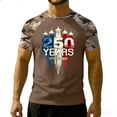 thumbnail image 2 of Hogleaql Men's American USA Flag Patriotic T-Shirts Crewneck 4th Of July Shirts Short Sleeve Independence Day USA Graphic Men's Casual T-Shirts Light Brown 4XL, 2 of 4