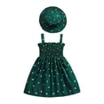 thumbnail image 3 of Busydd 3 Months-3 Years Baby Girl Dress with Hat Fashion Floral Print Sleeveless Sundress Casual Summer Cute Girls Dresses 6-9 Months, 3 of 8
