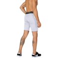 thumbnail image 5 of Active Men's Compression Fit Performance Shorts with Wide Waistband and Moisture-Wicking Stretch Fabric - Large, White, 5 of 6