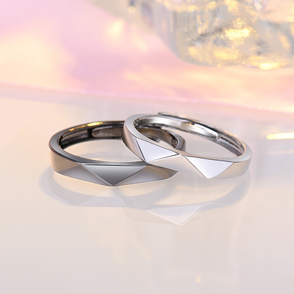 I Love You More Than Once 925 Sterling Silver Original Design Lovers Couple  Opening Rings