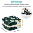 thumbnail image 5 of Daisy Travel Portable Square Jewelry Box Earring Necklace Bracelet Holder Display Case Organizer Box, Decorative Jewelry Stand Storage Box, 5 of 6