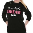 thumbnail image 3 of Cute Just A Dream Away Positive Quote Women Plus Size Long Sleeve Graphic Tee Brisco Brands 2X, 3 of 5