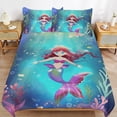thumbnail image 2 of Ocean Cute Mermaid Bedding Set with Zipper Closure for Girls & Boys, 2 of 6