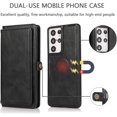 thumbnail image 3 of REQO Phone Case for Samsung Galaxy S21 Ultra Glaxay S21ultra 5G Wallet Detachable Cover with Tempered Glass Screen Protector and Flip Credit Card Holder Cell Gaxaly 21S S 21 21ultra G5 Women Black, 3 of 7