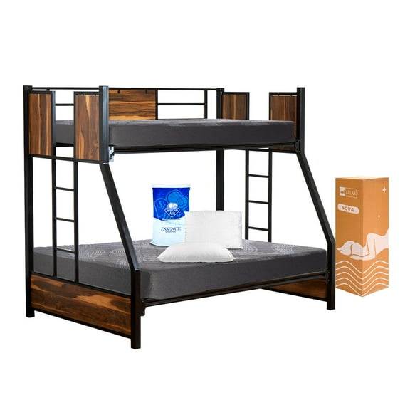 Set Litera Rony ind/Matr.con 2 colchones en caja Matr./Ind., Atlas Nova + Almohadas Peach