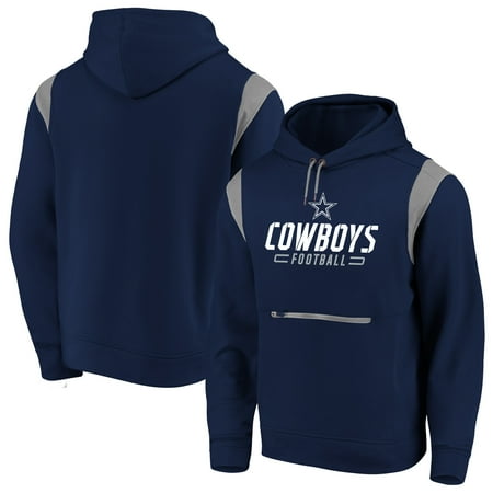 Dallas Cowboys NFL Pro Line by Fanatics Branded Iconic Overdrive Pullover Hoodie - Navy/Silver