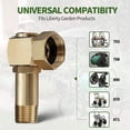 thumbnail image 3 of Hose Adapter, G1/2 Corrosion Prevention 360 Rotatable Hose Elbow Fitting  for Car Washer, 3 of 7
