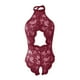 thumbnail image 5 of Gibobby Conjunto de lencería Ropa Interior Sexy con Cuello En V para Mujer, Lencería Sexy, Ropa Interior con Cordón Sin Espalda De Lencería(Vino, G), 5 of 5