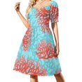 thumbnail image 1 of Robe Corail pour Bal Robe de Soirée Vêtements d'Été pour Femmes, 1 of 5