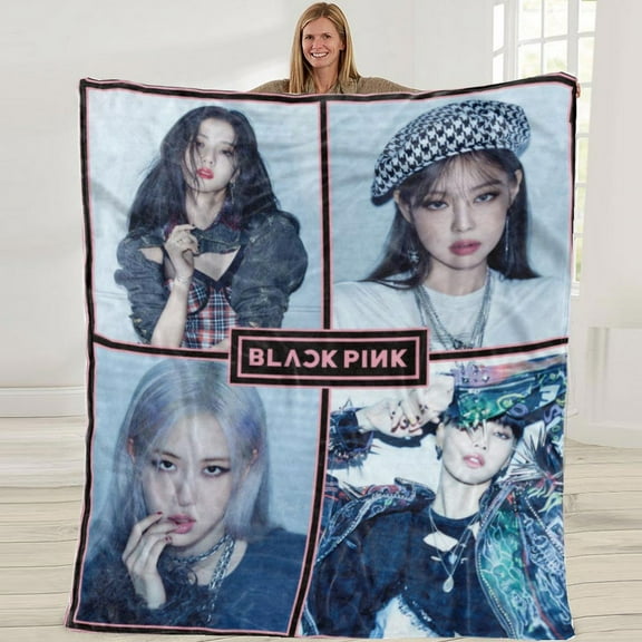 Blackpink Throw Blanket Birthday Gift for Women Flannel Music Fan Lover Present 50”X60“