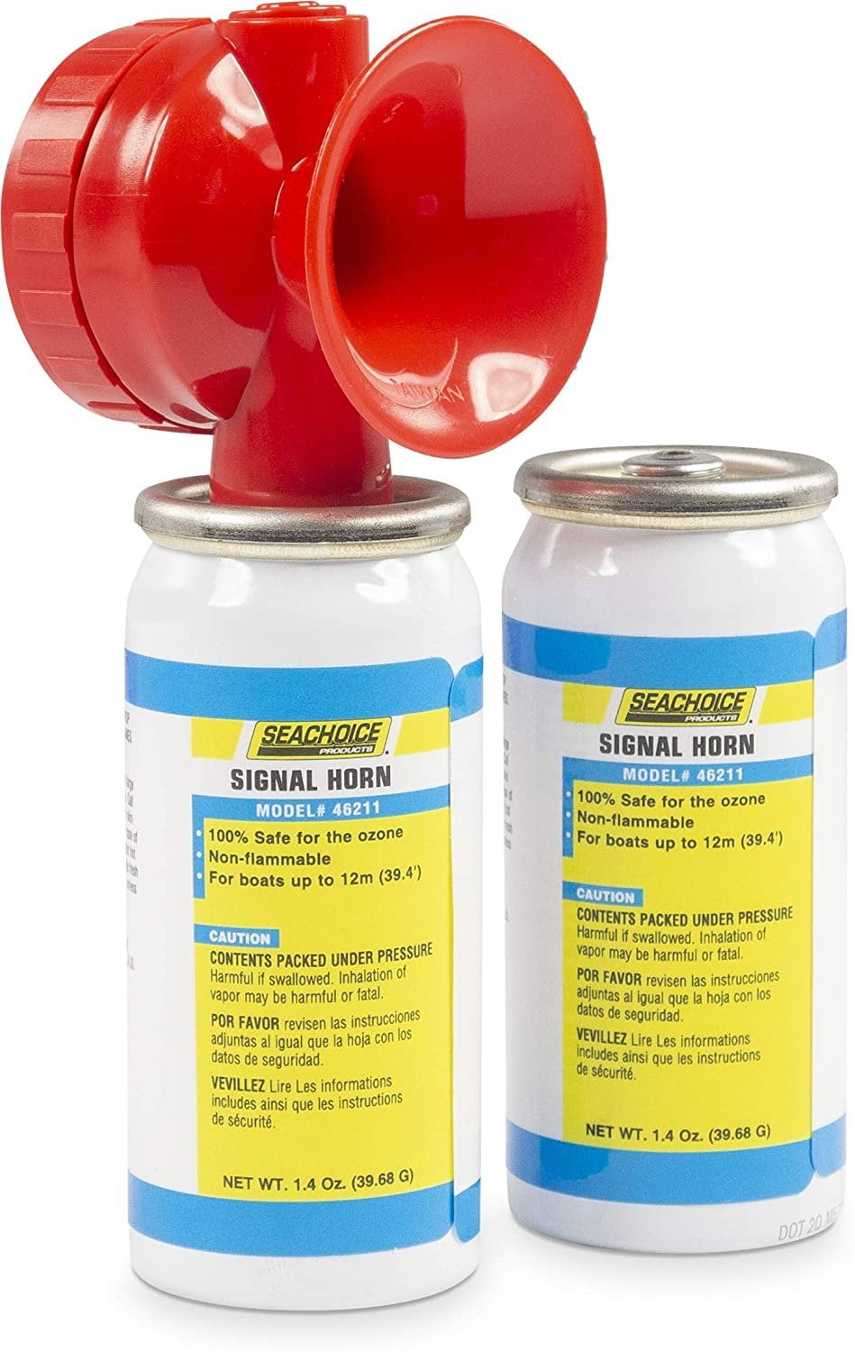 SEACHOICE 46211 Mini Signal Horn Kit Air Horn for Boats Up to 65 Ft