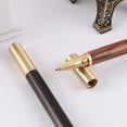 thumbnail image 3 of 3pcs Vintage Wood Body Ballpoint Pen Brass Ball Roller Pen Metal Cap Ball Pen Stationery Office Business Gifts Supplies, 3 of 7