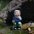 thumbnail image 6 of Old Man With Glasses Fishing Resin Craft Ornaments - Outdoor Garden Statue, Durable Resin, Artistic Detail, 6 of 7