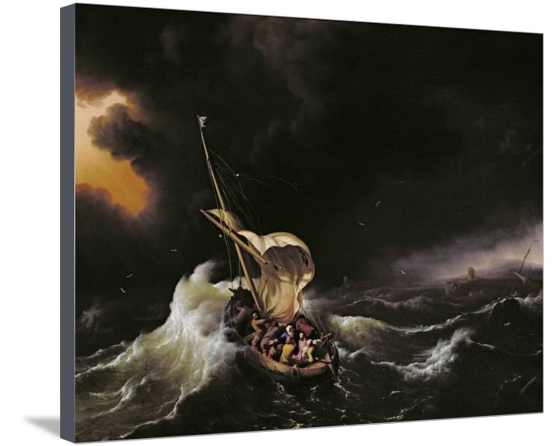 Christ in the Storm on the Sea of Galilee, 1695 Stretched Canvas Print